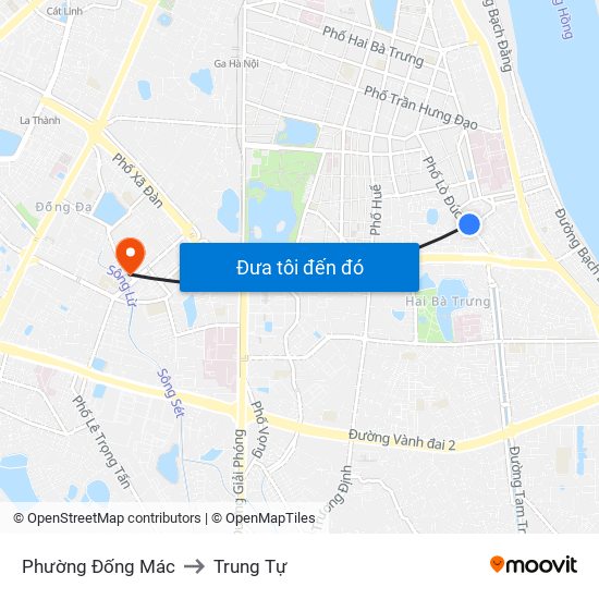 Phường Đống Mác to Trung Tự map