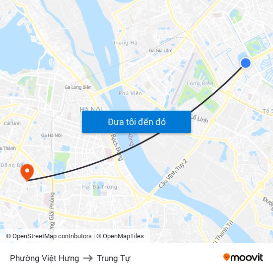 Phường Việt Hưng to Trung Tự map