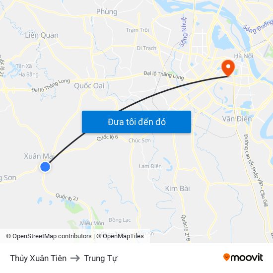 Thủy Xuân Tiên to Trung Tự map