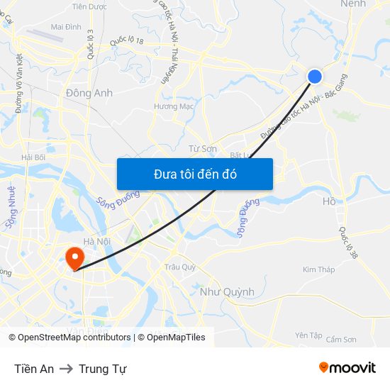 Tiền An to Trung Tự map