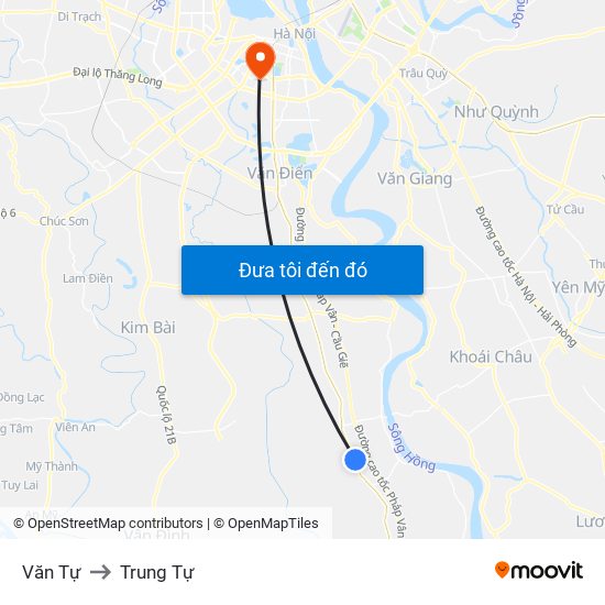 Văn Tự to Trung Tự map