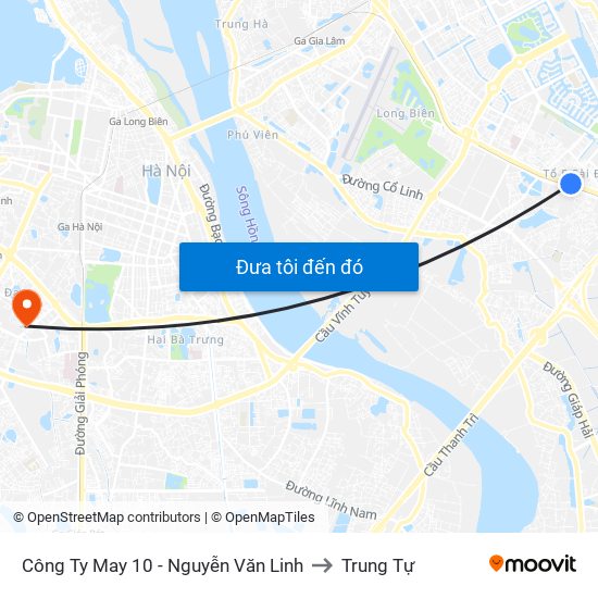 Công Ty May 10 - Nguyễn Văn Linh to Trung Tự map