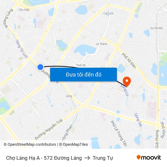 Chợ Láng Hạ A - 572 Đường Láng to Trung Tự map