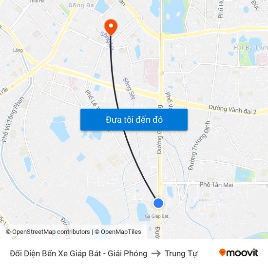 Đối Diện Bến Xe Giáp Bát - Giải Phóng to Trung Tự map