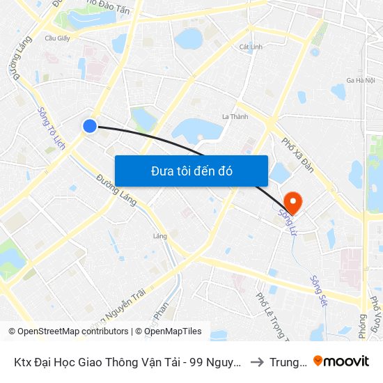 Ktx Đại Học Giao Thông Vận Tải - 99 Nguyễn Chí Thanh to Trung Tự map