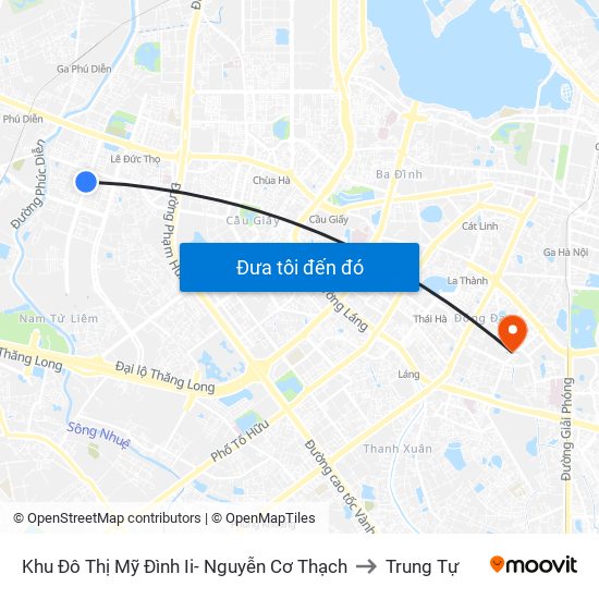 Khu Đô Thị Mỹ Đình Ii- Nguyễn Cơ Thạch to Trung Tự map