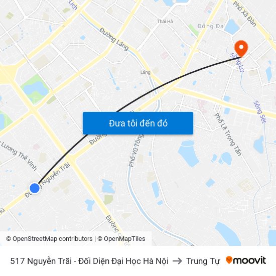 517 Nguyễn Trãi - Đối Diện Đại Học Hà Nội to Trung Tự map