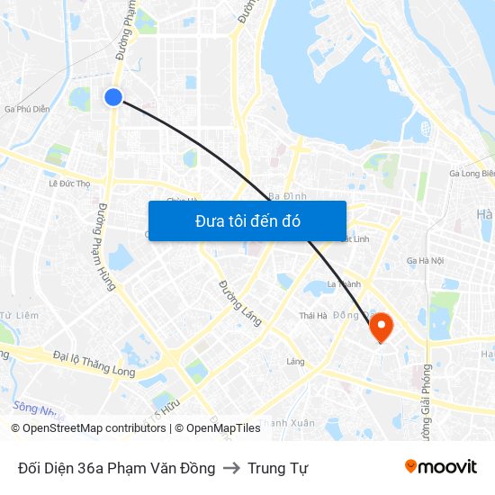 Đối Diện 36a Phạm Văn Đồng to Trung Tự map