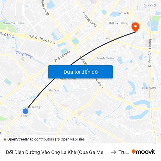 Đối Diện Đường Vào Chợ La Khê (Qua Ga Metro La Khê) - 405 Quang Trung (Hà Đông) to Trung Tự map