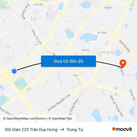 Đối Diện 220 Trần Duy Hưng to Trung Tự map