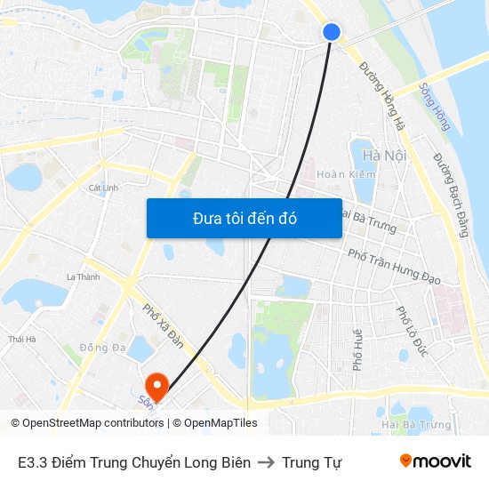 E3.3 Điểm Trung Chuyển Long Biên to Trung Tự map