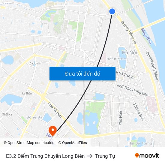 E3.2 Điểm Trung Chuyển Long Biên to Trung Tự map