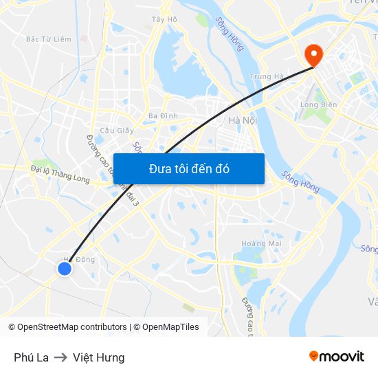 Phú La to Việt Hưng map