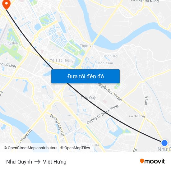 Như Quỳnh to Việt Hưng map