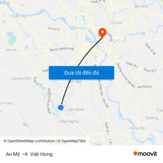 An Mỹ to Việt Hưng map