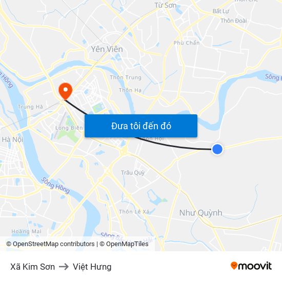 Xã Kim Sơn to Việt Hưng map