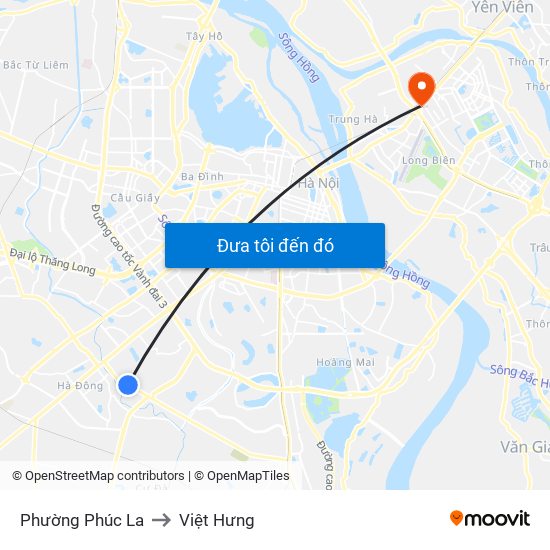 Phường Phúc La to Việt Hưng map