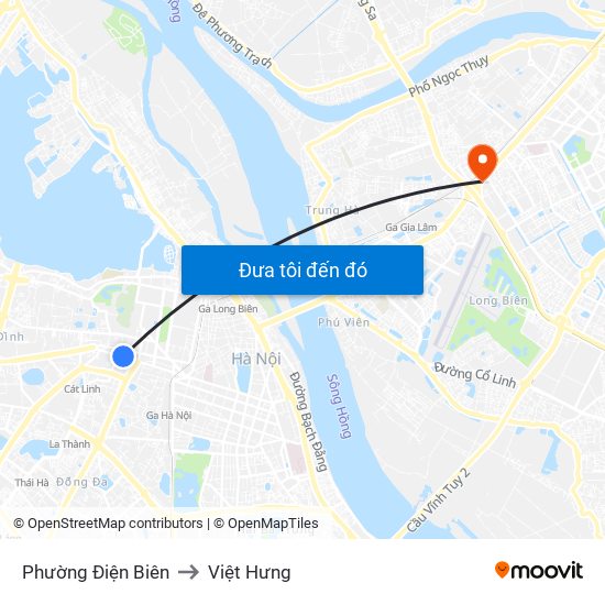 Phường Điện Biên to Việt Hưng map