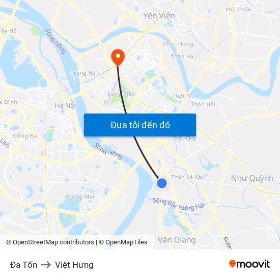 Đa Tốn to Việt Hưng map