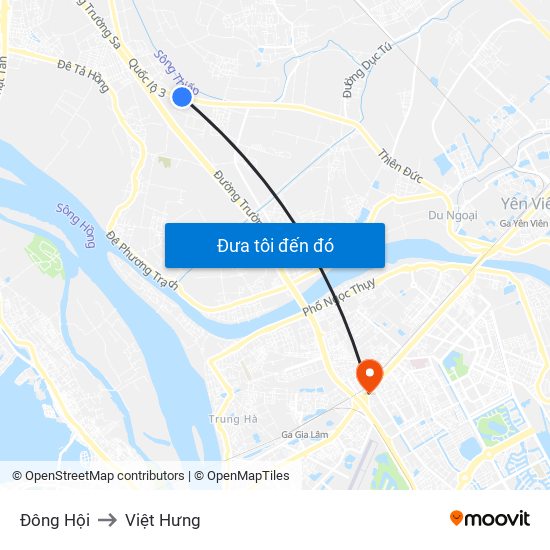 Đông Hội to Việt Hưng map