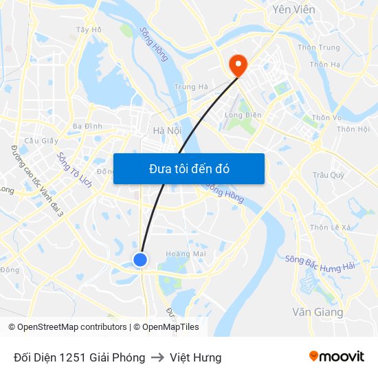 Đối Diện 1251 Giải Phóng to Việt Hưng map