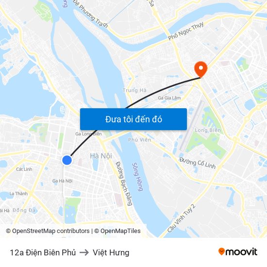 12a Điện Biên Phủ to Việt Hưng map