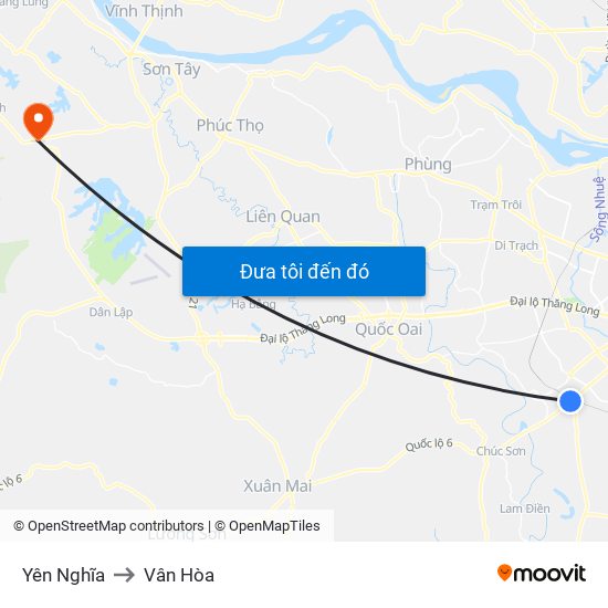 Yên Nghĩa to Vân Hòa map