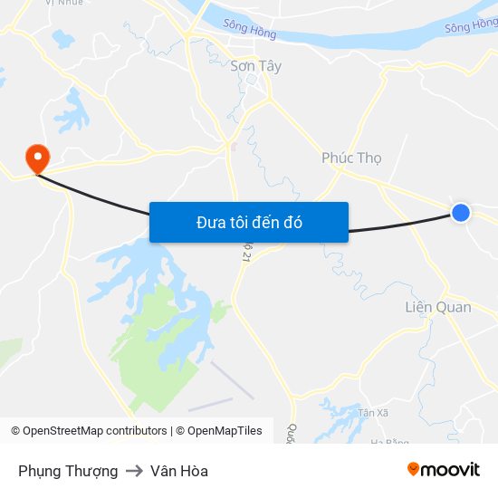 Phụng Thượng to Vân Hòa map