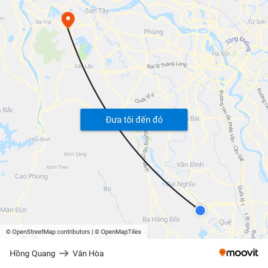 Hồng Quang to Vân Hòa map