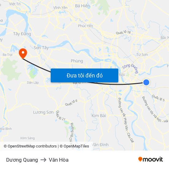 Dương Quang to Vân Hòa map