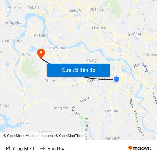 Phường Mễ Trì to Vân Hòa map