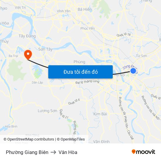 Phường Giang Biên to Vân Hòa map