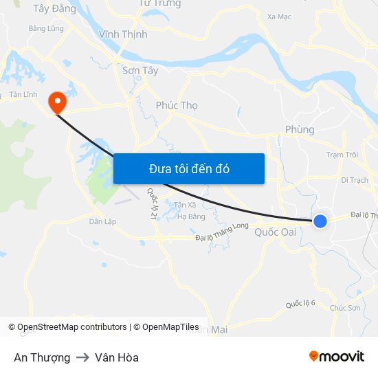 An Thượng to Vân Hòa map