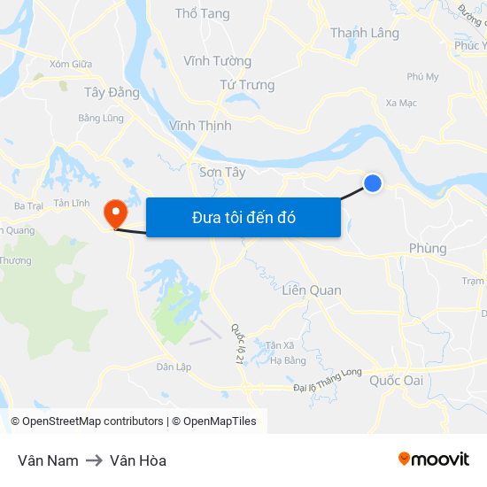 Vân Nam to Vân Hòa map