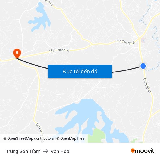 Trung Sơn Trầm to Vân Hòa map