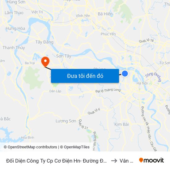 Đối Diện Công Ty Cp Cơ Điện Hn- Đường Đức Thắng to Vân Hòa map