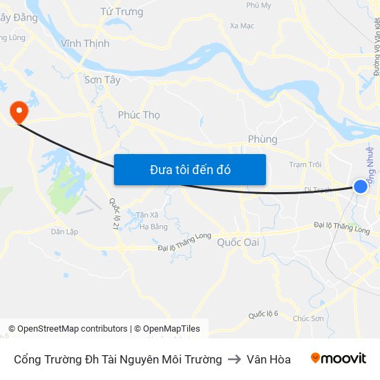 Cổng Trường Đh Tài Nguyên Môi Trường to Vân Hòa map