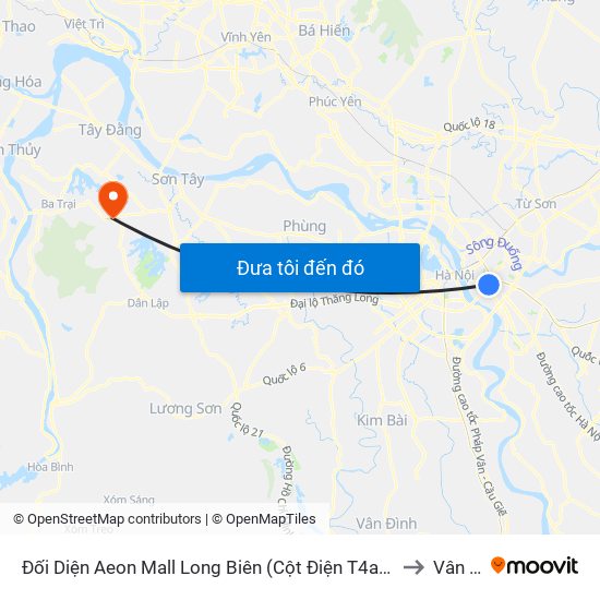 Đối Diện Aeon Mall Long Biên (Cột Điện T4a/2a-B Đường Cổ Linh) to Vân Hòa map