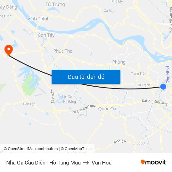 Nhà Ga Cầu Diễn - Hồ Tùng Mậu to Vân Hòa map