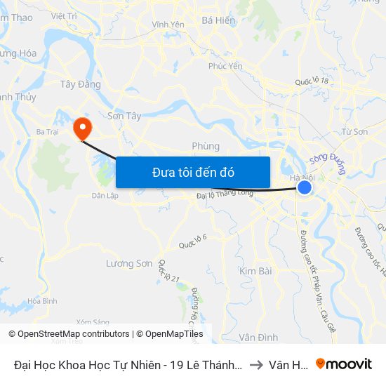 Đại Học Khoa Học Tự Nhiên - 19 Lê Thánh Tông to Vân Hòa map