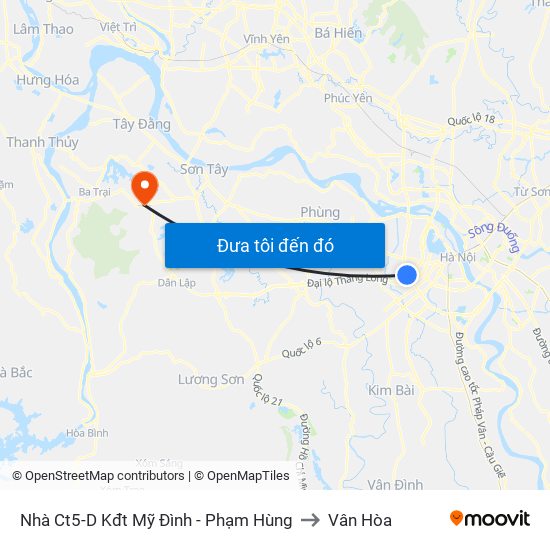 Nhà Ct5-D Kđt Mỹ Đình - Phạm Hùng to Vân Hòa map