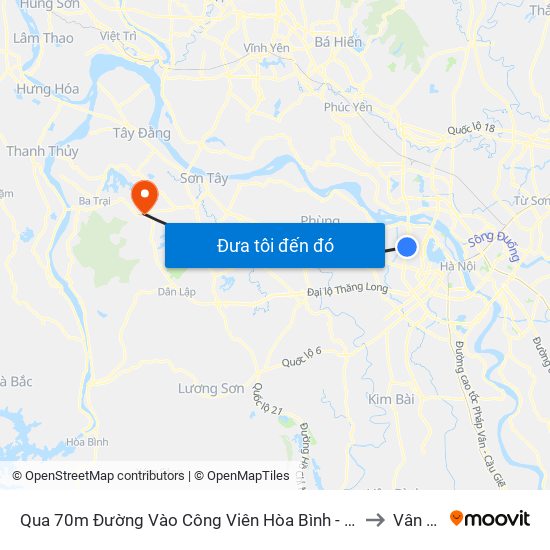 Qua 70m Đường Vào Công Viên Hòa Bình - Phạm Văn Đồng to Vân Hòa map