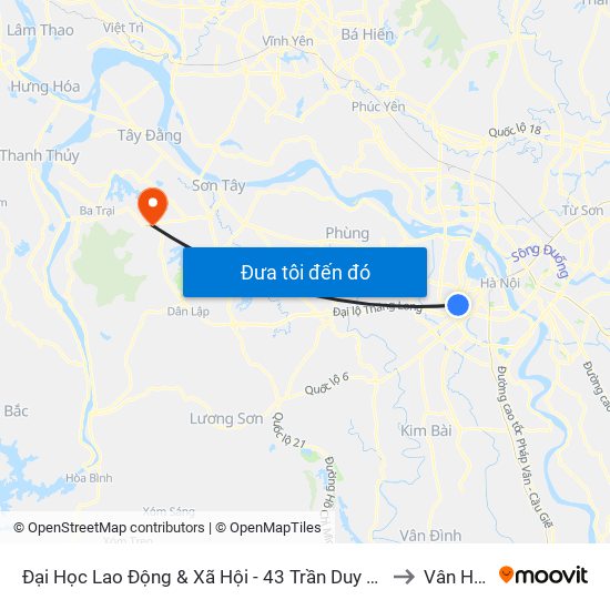 Đại Học Lao Động & Xã Hội - 43 Trần Duy Hưng to Vân Hòa map