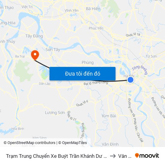 Trạm Trung Chuyển Xe Buýt Trần Khánh Dư (Khu Đón Khách) to Vân Hòa map