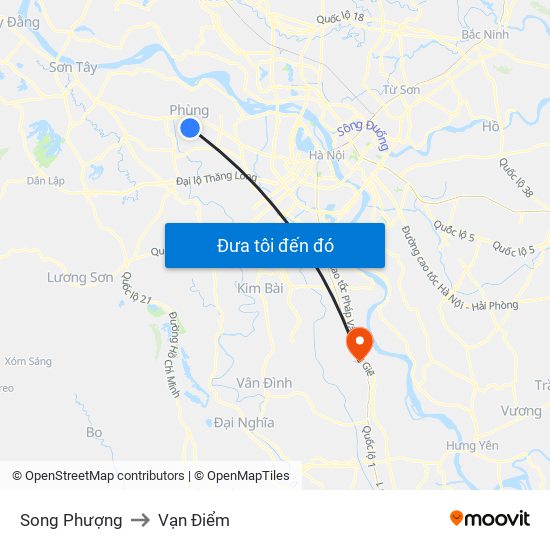 Song Phượng to Vạn Điểm map