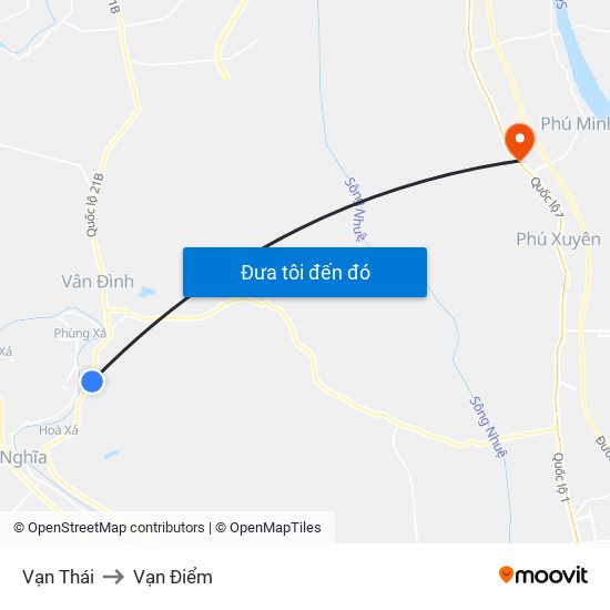 Vạn Thái to Vạn Điểm map