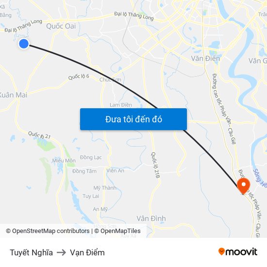 Tuyết Nghĩa to Vạn Điểm map