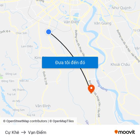 Cự Khê to Vạn Điểm map