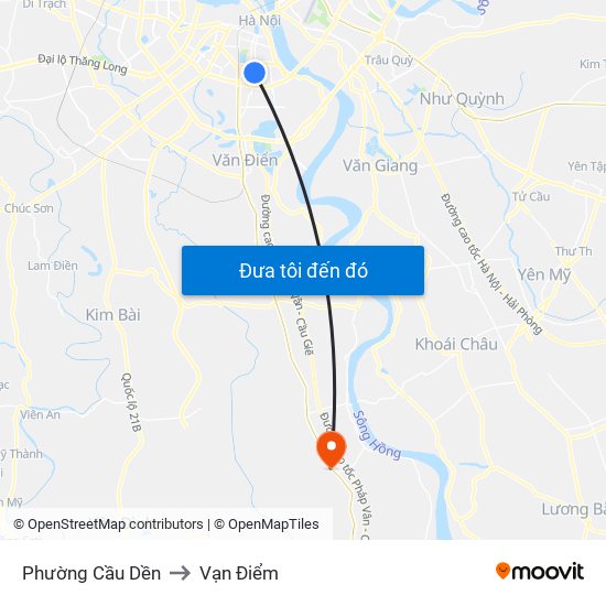 Phường Cầu Dền to Vạn Điểm map