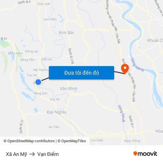 Xã An Mỹ to Vạn Điểm map